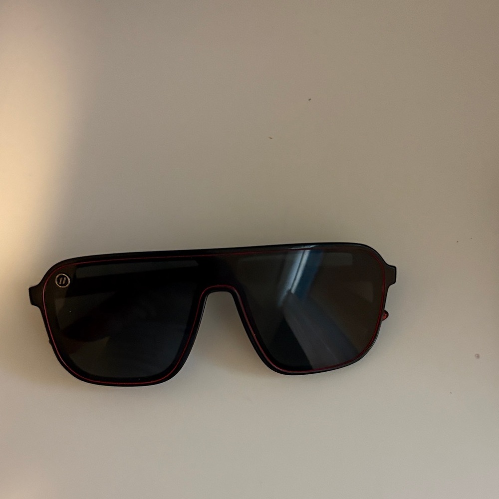 Sleek Black and Red Sunglasses